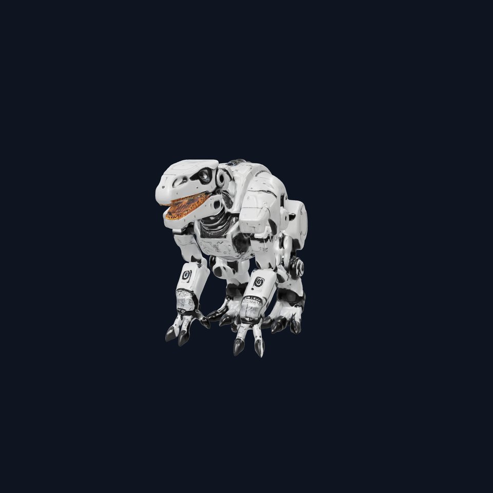 Futuristic Robotic Dinosaur Model Pack for Game and Animation